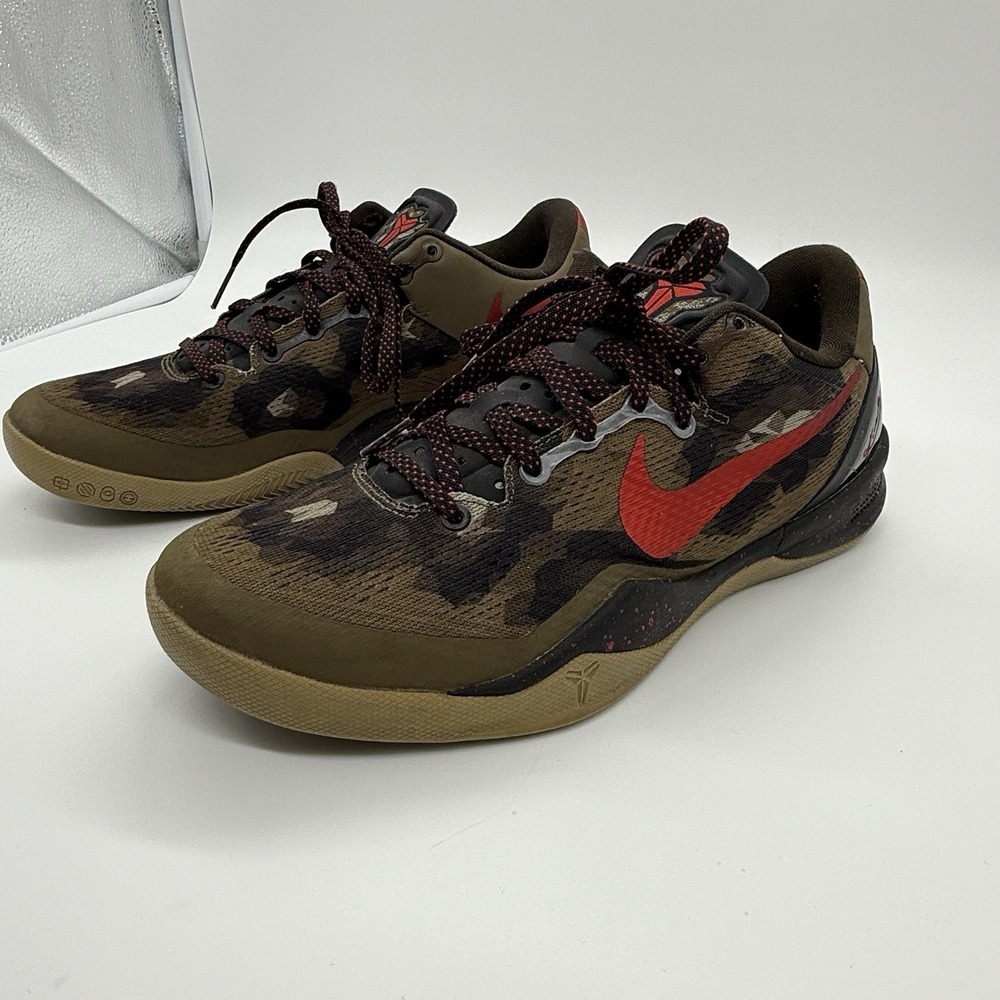 Nike Kobe 8 System Python Mens Size 8 Camo Olive Brown 555035-300